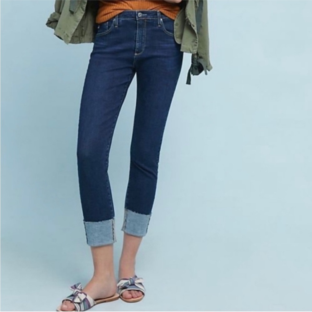 AG Adriano Goldschmied "The Stevie Cuff” slim straight cuffed jeans - 29
